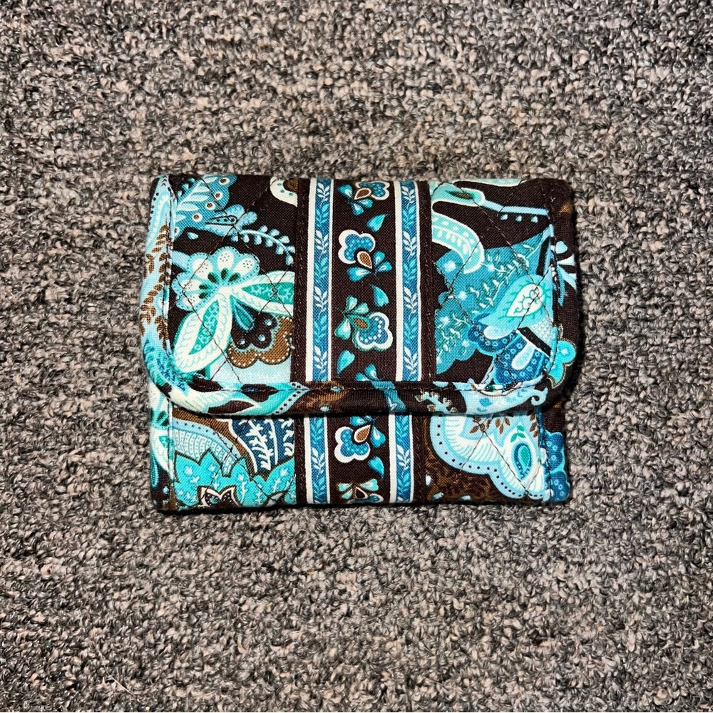 Vera Bradley Java Blue Velcro Wallet